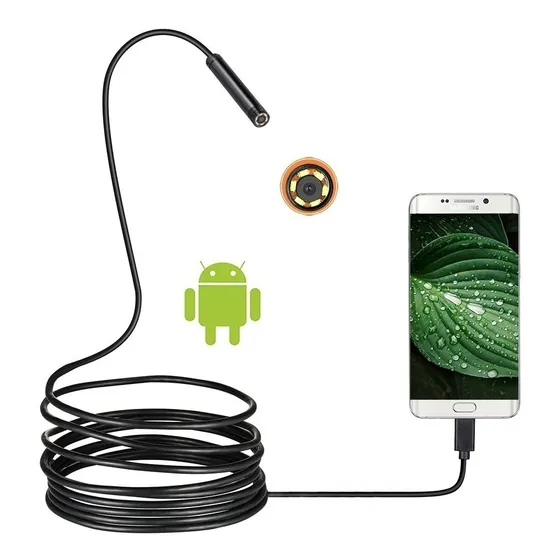 Micro Câmera Sonda Inspeção Celular Andróid  Cabo 5 Metros