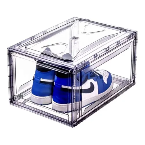 Caja De Zapatos Tenis Apilable Premium Transparente Imantada