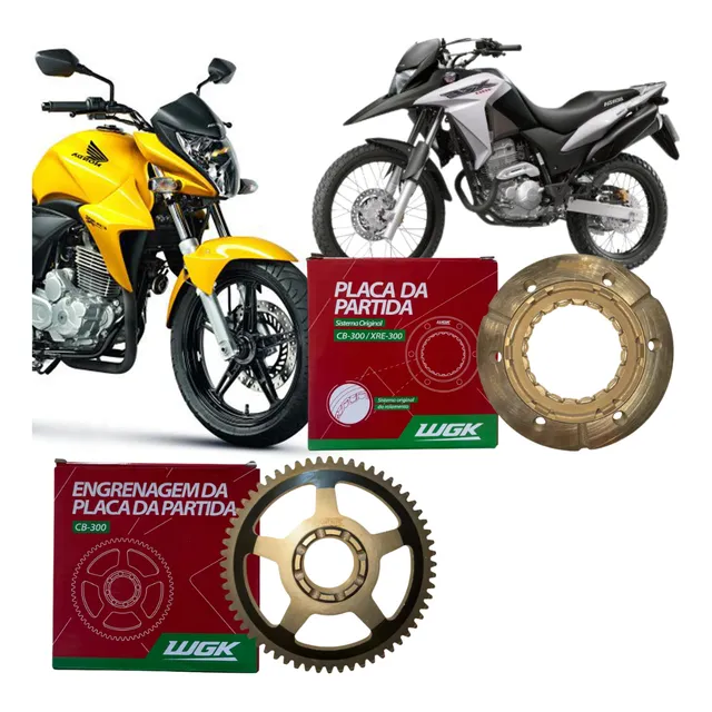 Placa De Partida Com Engrenagem Cb300 Xre300 Wgk