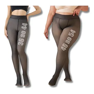 Meia Calça TĂ©rmica LĂŁ Plus Size TranslĂșcida Forrada PelĂșcia Meia Calça TĂ©rmica LĂŁ Plus Size TranslĂșcida Forrada PelĂșcia
