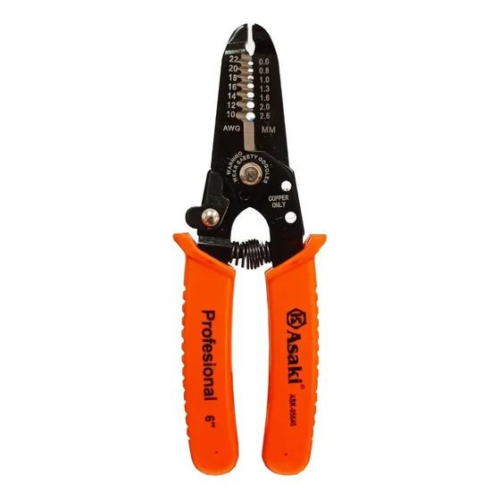 Pinza Pela Cable Asaki 6¨ Hasta 2.6mm  - Electroimporta - 