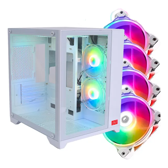 Gabinete Gamer Cubo Argb Usb 3.0 4 Cooler Polar Bear Gecbyte