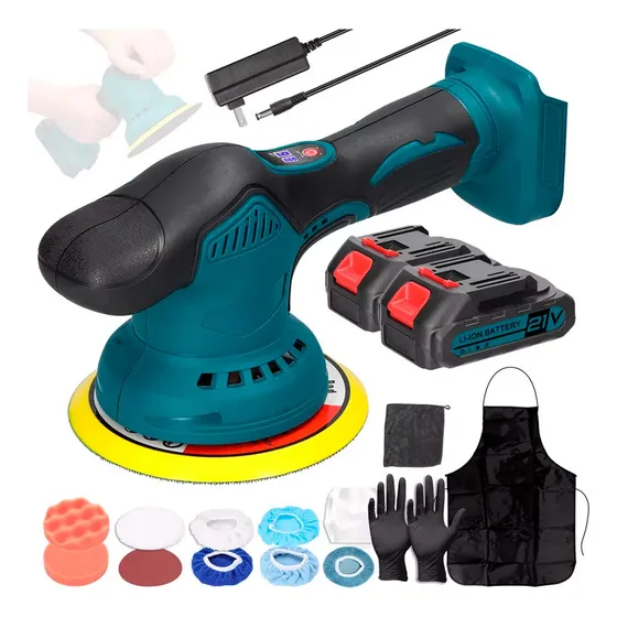 Polichadora Brilladora Inalambrica + Kit De Pomos Multifunci