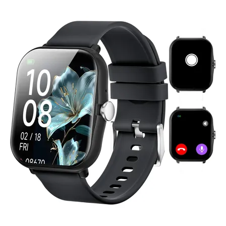 Smartwatch Llamadas Música Deportivo Negro