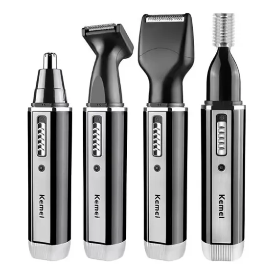 Maquina De Afeitar 4 En 1 Kemei Km-6630 Nariz Barba Oido 