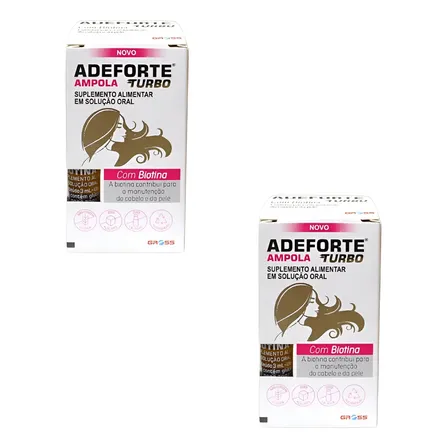 Kit 2un - Adeforte Turbo + Biotina 3ml Suplemento Oral Gross