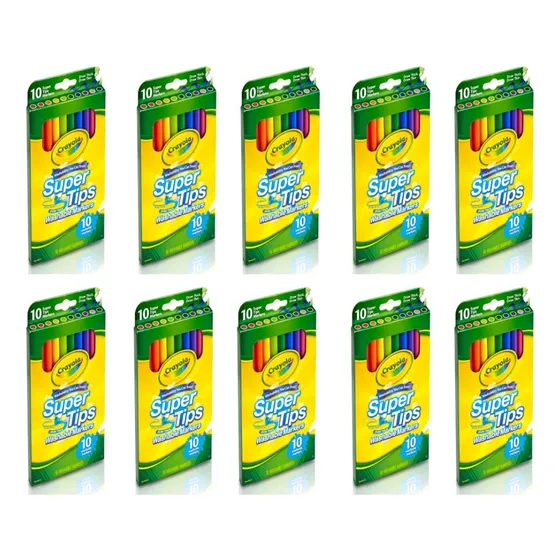 Crayola:  X 100 Marcadores Delgados Lavables 