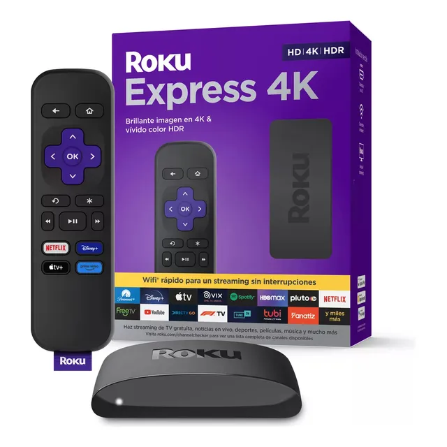 Roku 4k Express 4K 3940 estándar 4K con 1GB de memoria RAM Negro