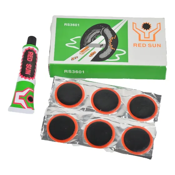 Kit Parche Y Solución Adhesivo + 36 Parches Bicicleta Moto