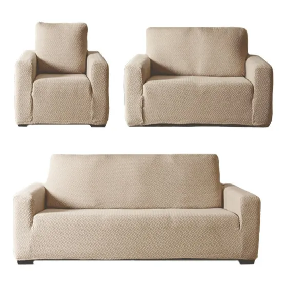 Protector De Sala Elástico Funda Sillón Funda Sofá 3 Piezas 