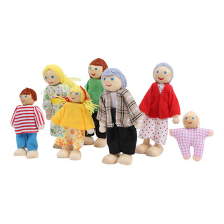 Juego De Juguetes Para Personas En Miniatura De Pino Con Fig Juego De Juguetes Para Personas En Miniatura De Pino Con Fig