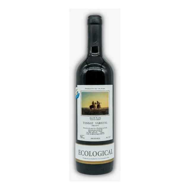 Vino Los Ecológicos Tannat Varietal. Sello Adu - Diabetes