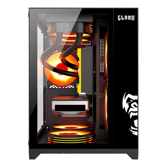 Gabinete Gamer Clanm Grodd Night Vidro Temperado Rgb Atx