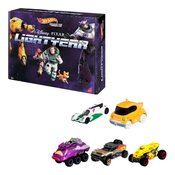 Hot Wheels Character Cars Lightyear Hgp03 Pack 5 Un. Mattel