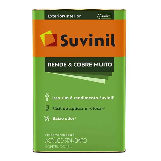 Suvinil Látex Acrílico Rojo Cardenal 18l Mate Rinde Más 