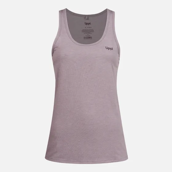 Polera Mujer Summit Uv-stop Tank Melange Malva Lippi
