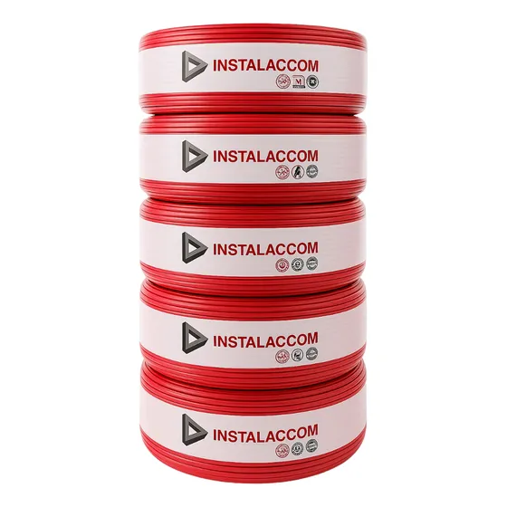 Fio Vermelho 1,5mm Cabo Flexível Rolo Com 100 Metros Elétrico 750v Fioccom