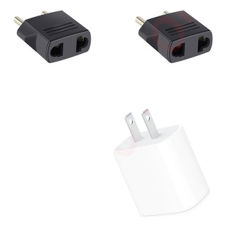 2 Clavija Convertidor Americano A Europeo Adaptador Cargador 2 Clavija Convertidor Americano A Europeo Adaptador Cargador