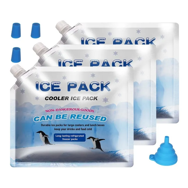 Henryda 3 Hielo Reutilizable Para Enfriador Larga Gel 24