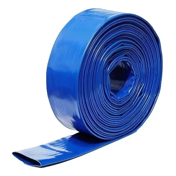 Manguera Lona Plana 2'' X 100 M Bombeo Riego Lay Flat Color Azul