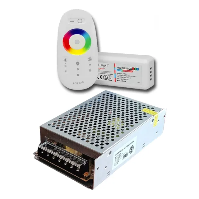 Controladora Rgb Rf Con Control Tactil + 1 Fuente Etheos 10a