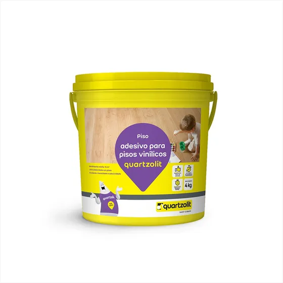 Cola Adesivo Branca Piso Vinílico Quartzolit Weberfloor 4kg