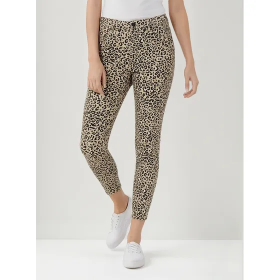 Jeans Dama Animal Print Rewash Usa Elastizado