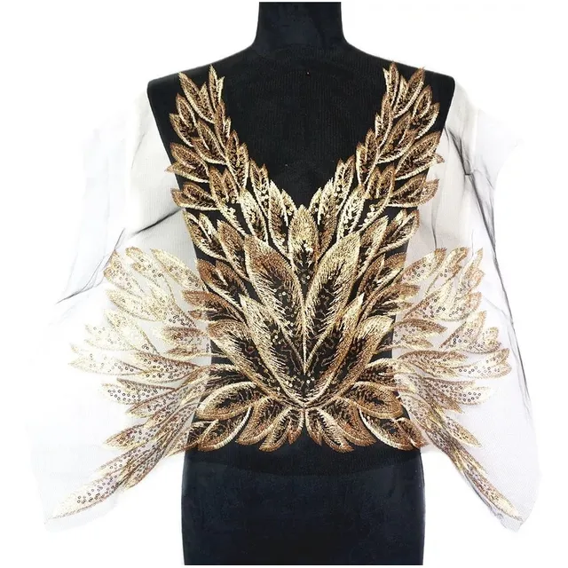 Aplique O Adorno De Encaje Y Lentejuelas Vestido De Fiesta 