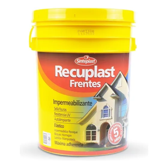 Sinteplast Recuplast Frentes pintura impermeabilizante 20L blanco acabado mate