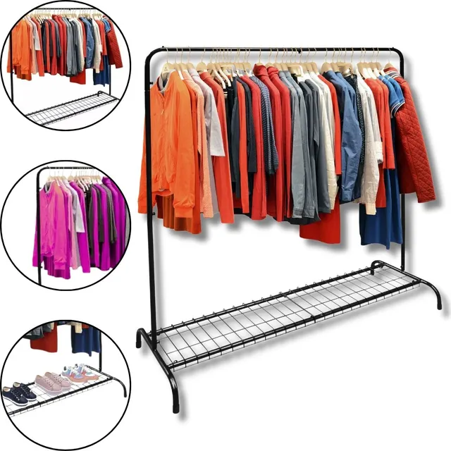Arara Cabideiro Roupas C Sapateira Grande Closet Loja Quarto