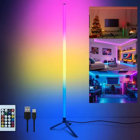 Luminaria De Piso Rgb Inteligente Smart Colorida 1.2m+app Rgb