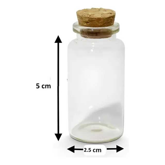 Mini Botellitas - Frascos De Vidrio - Botella Tapa Corcho