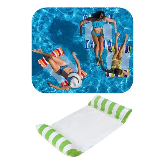 Flotador Silla Hamaca Colchón Inflable Piscina Color Naranja - Rojo