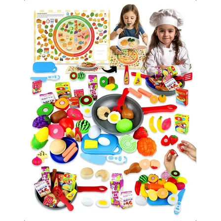 Kit Brinquedo Comidinha Infantil Frutas Velcro Frigideira 30 Peças Colorido