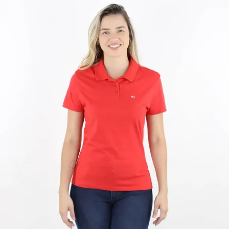 Camisa Polo Feminina Tommy Essential Original Confortável