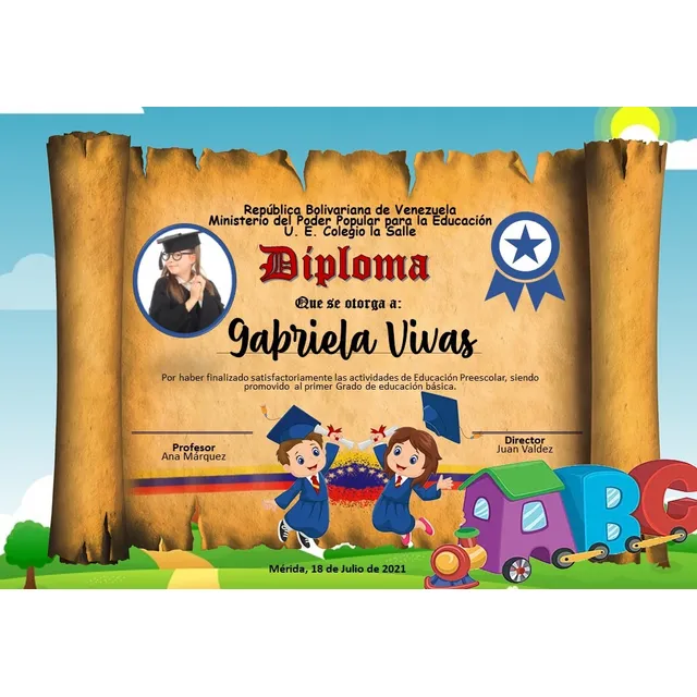Diplomas Digital Preescolar Editable En Powerpoint