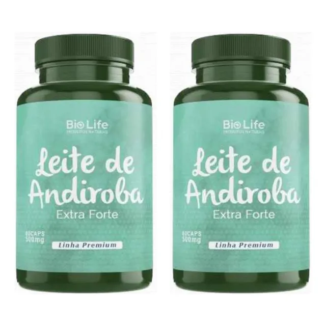 Kit 2 Leite De Andiroba 120 Cápsulas No Total - Extra Forte
