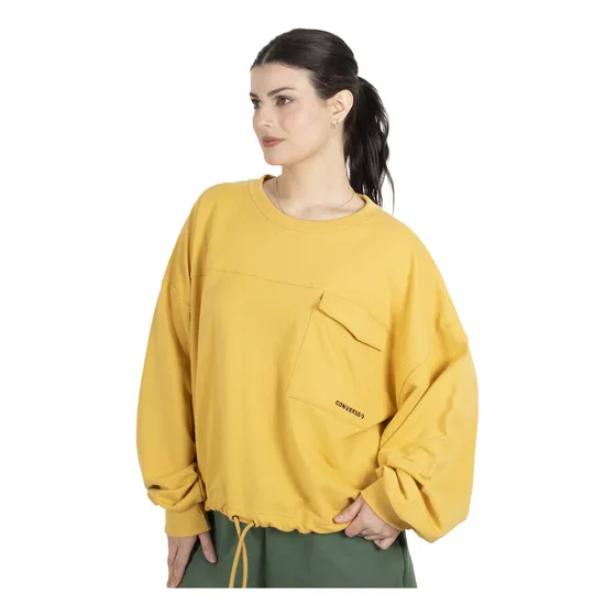 Buzo Converse Pocket Cons Mujer Moda Mostaza