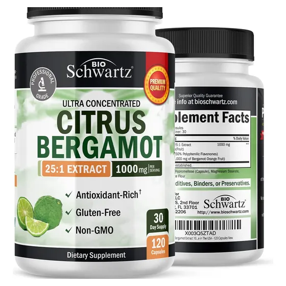Extracto De Bergamota Cítrica 1000 Mg, Ultraconcentrado 25:1