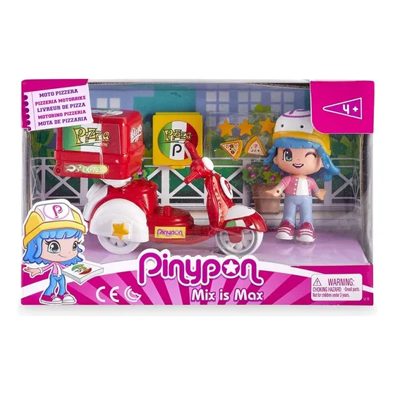 Muñeca Pinypon Con Moto Delivery Pizza