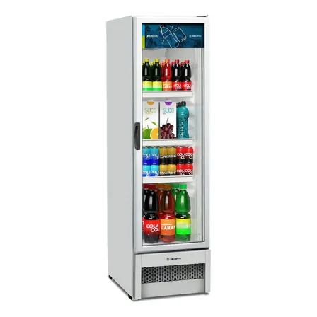 Metalfrio Soft Drinks VB28RB geladeira expositora slim voltagem