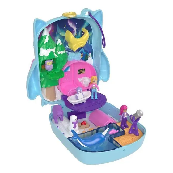 Set Polly Pocket Juego Compacto Pijamada De Búho