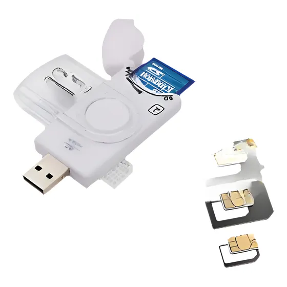 Sdhc / Sd / Mmc Memory Card Lector A Usb 2.0 Adaptador - Min