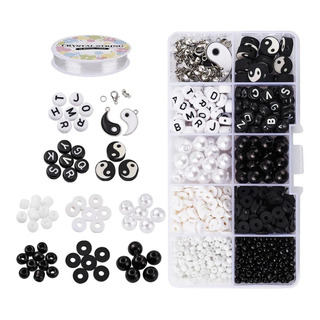 Yin Yang Juego De Cuentas De Arcilla Polimérica, Accesorios Yin Yang Juego De Cuentas De Arcilla Polimérica, Accesorios