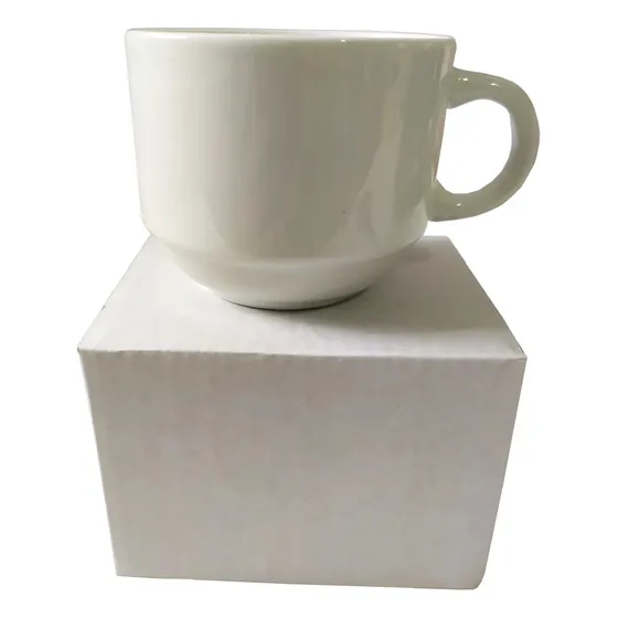 Xicara 180ml Branca Resinada/sublimação C/caixa- 6 Unidades