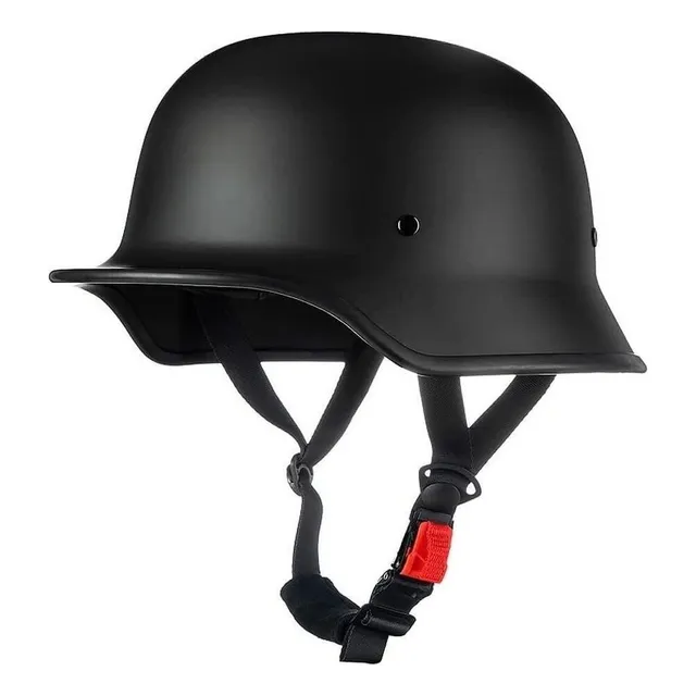 Casco Motocicleta Estilo Alemán Medio Casco Calavera Retro