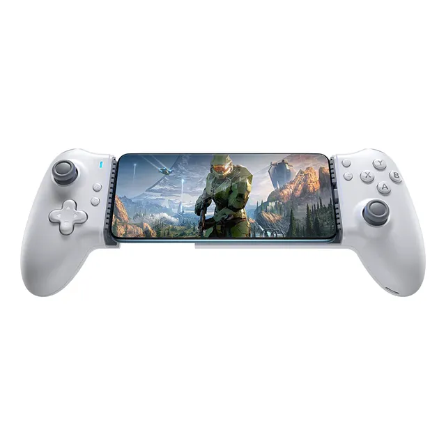 Gamepad Easysmx M15 para iPhone 15, Android, efecto Hall, Mec, botones, color blanco