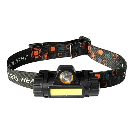 Linterna Frontal Minera 2 Led Recargable Micro Usb Con Iman
