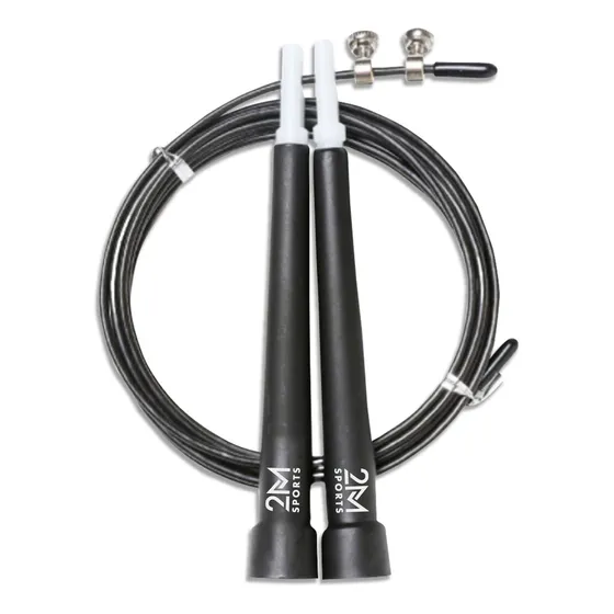 Soga Saltar Cable Acero Speed Rope Regulable Fitness Boxeo Jr001-ne 2m Sports