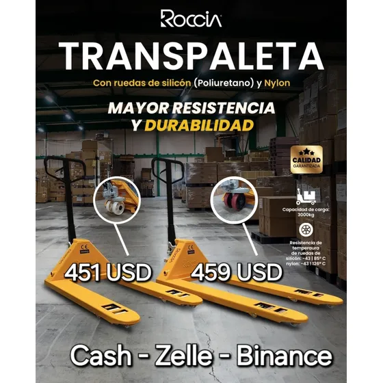 Transpaleta Hidráulica De 3ton - Roccia